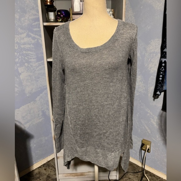 Club Monaco Charcoal Asymmetrical Hem Tunic medium #wool #business casual - Picture 2 of 10